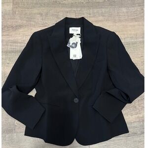 PAIPUER Black Single Button Blazer Jacket Women's Elegant Business Casual